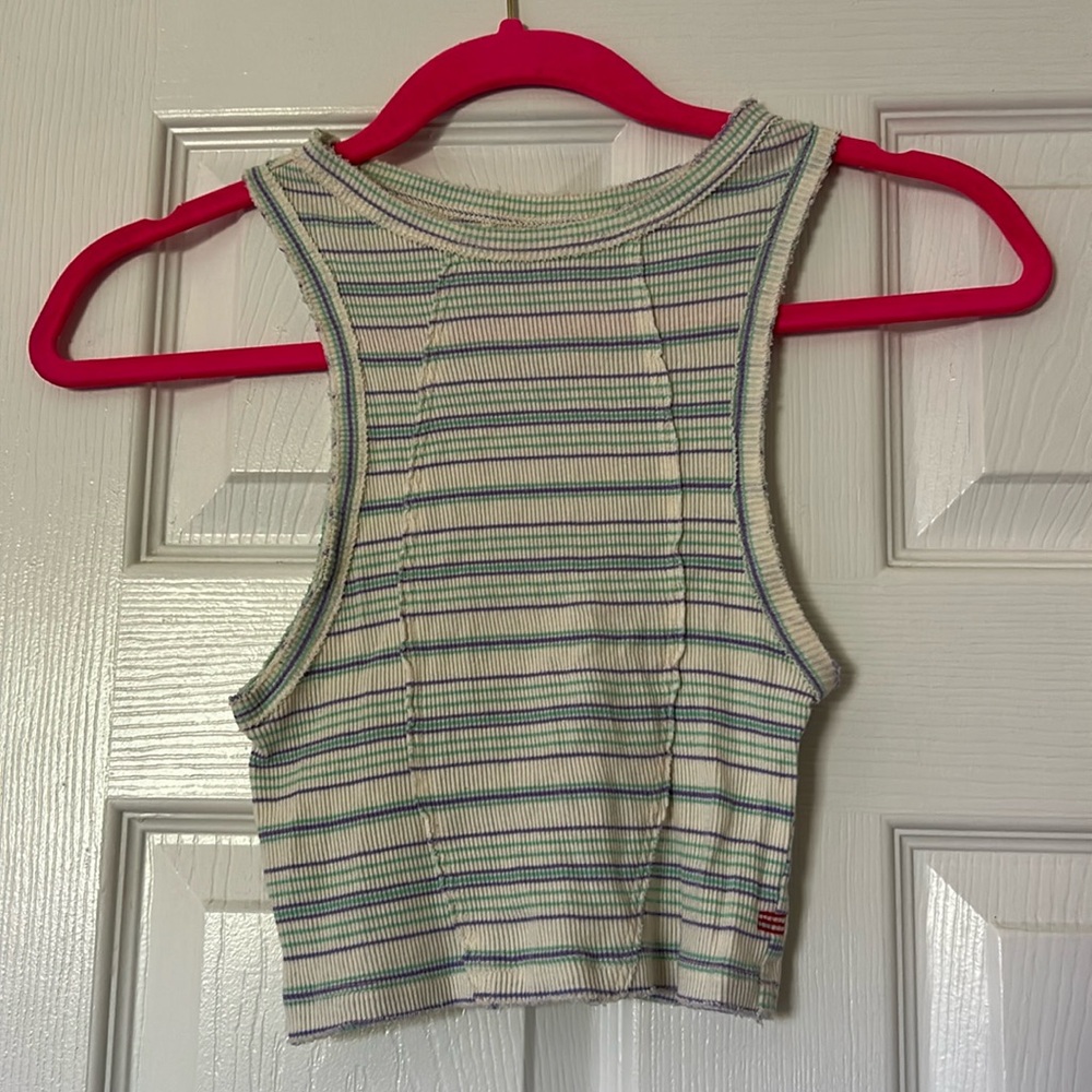 BDG multicolored striped cropped tank top